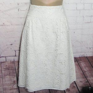 LILLY PULITZER WHITE EYELET LACE SKIRT Sz 12